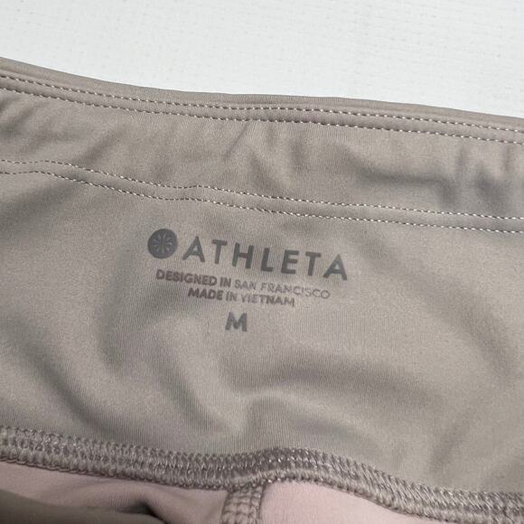 Athleta ContenderĀ Aero 7/8 Tight SIZE M Pebble Gray Zip Pocket Leggings - Picture 3 of 11
